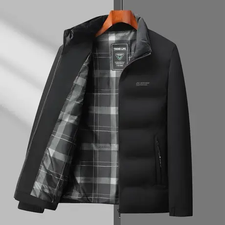 棉衣男士短款外套秋冬季加厚2023新款棉袄中老年爸爸装立领袄子商品大图