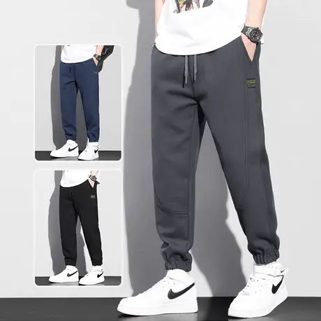 秋季春秋款潮牌九分运动休闲裤男士束脚宽松紧腰哈伦裤子夏季男裤商品大图