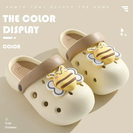 洞洞鞋女款夏季2024新款外穿沙滩防滑厚底包头eva可爱凉拖鞋女生商品大图