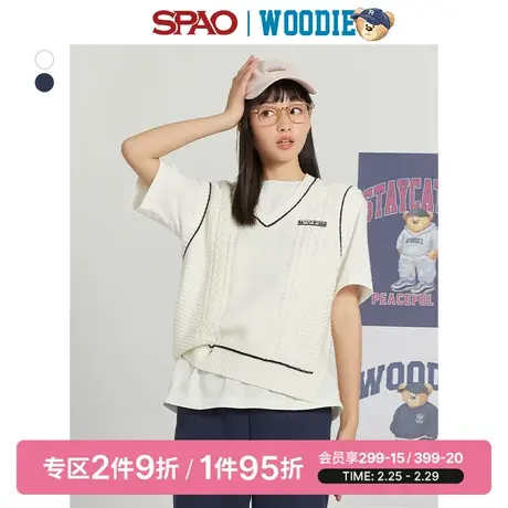 【小熊Woodie】SPAO女士春季学院风V领马甲SPKVD12S20图片