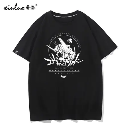 秀洛联名EVA福音战士明日香T恤男绫波丽潮牌短袖初号机周边衣服商品大图