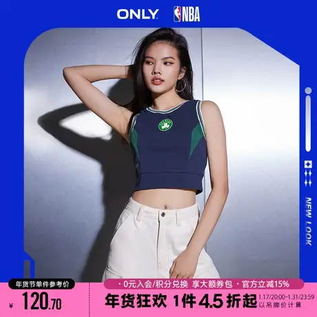 ONLY2023秋季新款NBA联名款潮酷炸街圆领短款无袖T恤女|123203003商品大图