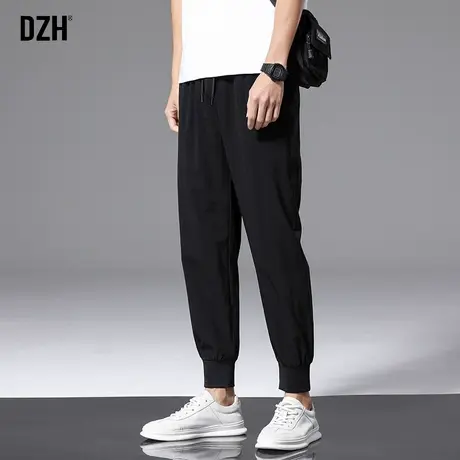 男士九分裤男夏季春夏黑色裤子韩版潮流束脚潮牌速干裤宽松休闲裤商品大图