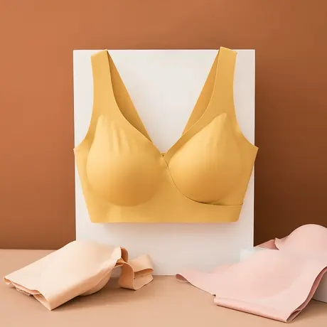 无痕内衣女无钢圈大胸显小薄款收副乳调整型小胸聚拢美背文胸夏季商品大图