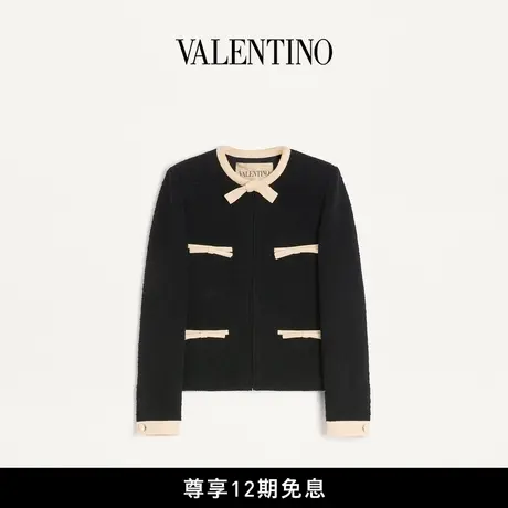 [新品抢先看][12期免息]]华伦天奴VALENTINO女士羊毛花呢外套图片