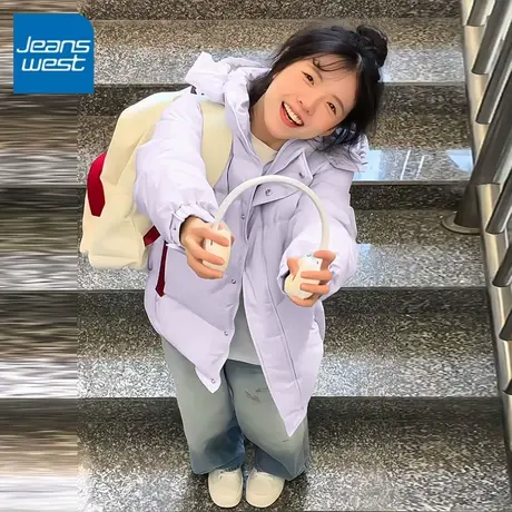 KV真维斯羽绒服冬季2025年新款短款加厚百搭休闲宽松舒适连帽棉服商品大图