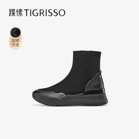 蹀愫2025年秋冬新款户外运动短靴超轻厚底增高6短靴女TA65721-52商品大图