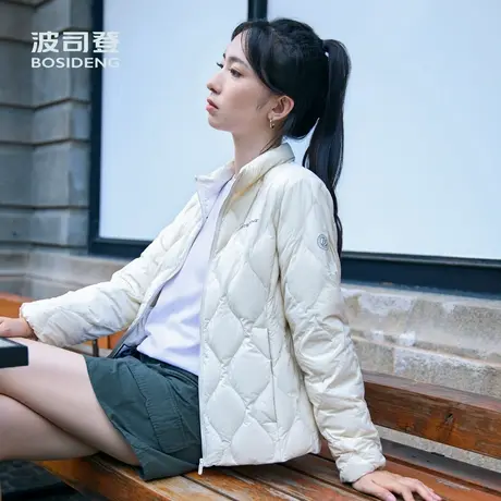 【鹅绒】波司登秋季女短款轻暖羽绒服显瘦立领轻薄外套保暖百搭商品大图