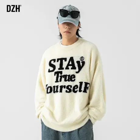 男士套头毛衣男圆领冬季加厚宽松休闲男装2023新款针织衫百搭线衣图片