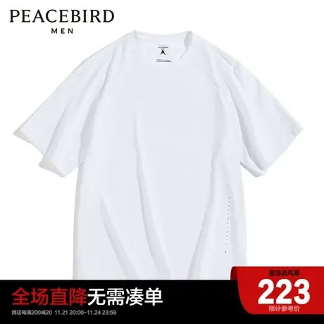 太平鸟男装23年春季新款男士休闲短袖T恤B1DAD1G03图片