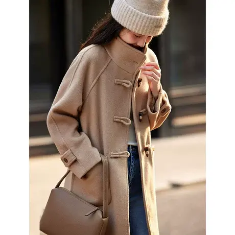 时尚气质毛呢外套2023年冬季新款高领百搭高级感街头韩版呢子上衣商品大图