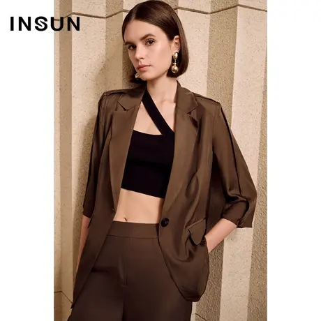 INSUN恩裳夏季斜肩性感内搭针织背心图片