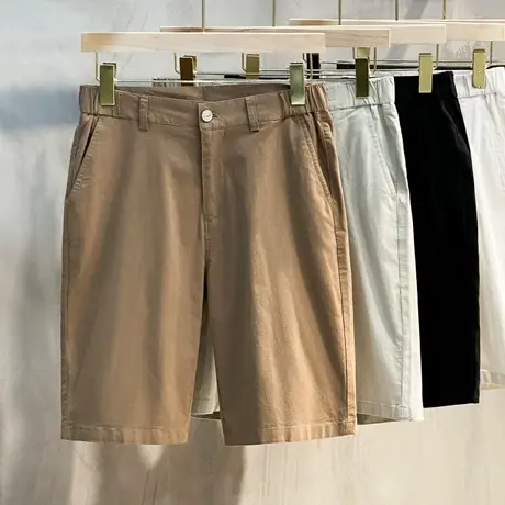 短裤男潮牌2023新款中裤潮流宽松弹力直筒裤子夏季男士休闲五分裤商品大图