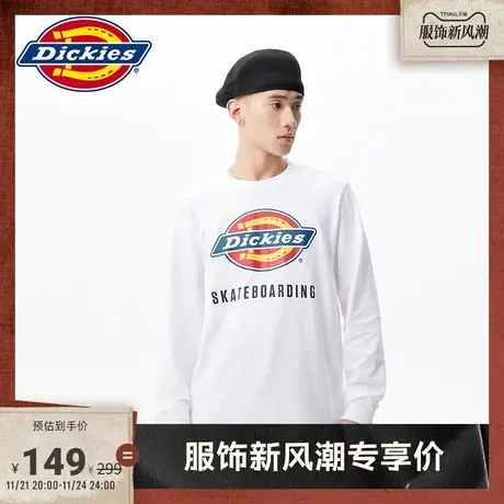 Dickies商场同款长袖T恤 男女情侣秋冬经典LOGO工装灵感上衣商品大图