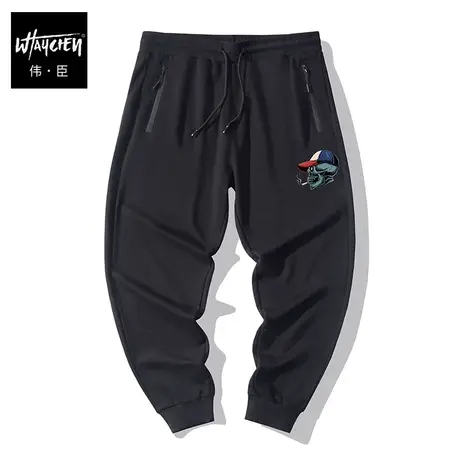 伟臣2022秋冬新品大码男士休闲裤胖子加肥加大小脚长裤肥佬运动裤商品大图