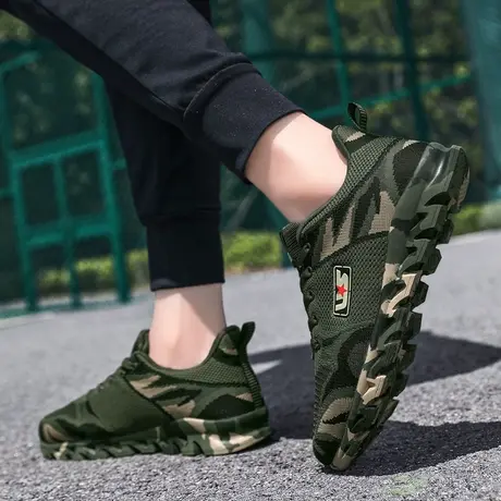 学校专用迷彩运动鞋女透气软底学生轻便耐磨跑步行初中高中大学生商品大图