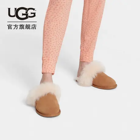 UGG秋季女士休闲舒适平底经典居家毛绒包头凉鞋拖鞋 1122750图片