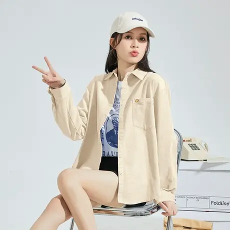 唐狮2023秋冬新款衬衫女宽松衬衣打底叠穿秋冬内搭上衣百搭1.19图片