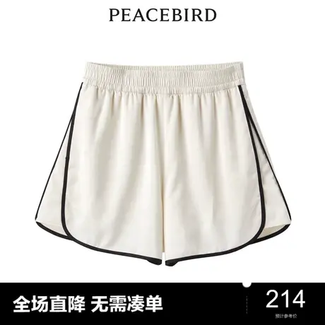 【商场同款】太平鸟女装2023年秋季新款格纹提花短裤A3GCD3202图片