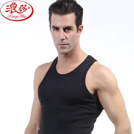 浪莎背心 男士春秋季韩版 纯棉舒适背心 运动吸湿透气打底汗衫图片