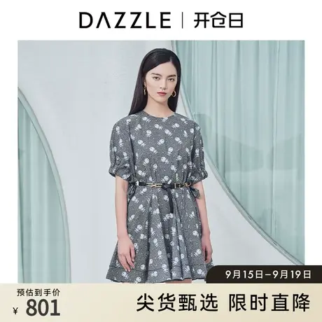 DAZZLE地素奥莱夏季哆啦A梦满印花连衣裙2D2O4896A商品大图