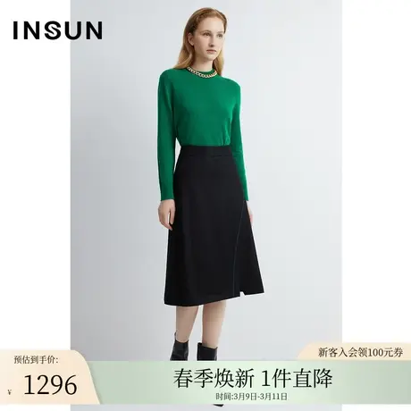 INSUN恩裳冬季可打底休闲百搭羊绒衫商品大图