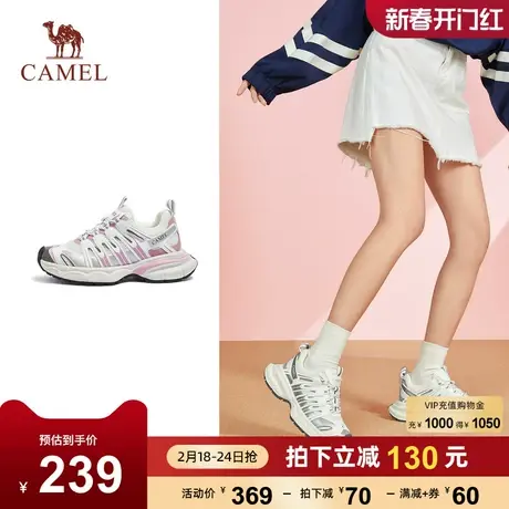 骆驼女鞋2023秋季新款老爹鞋女款运动鞋潮流百搭厚底增高休闲鞋子商品大图