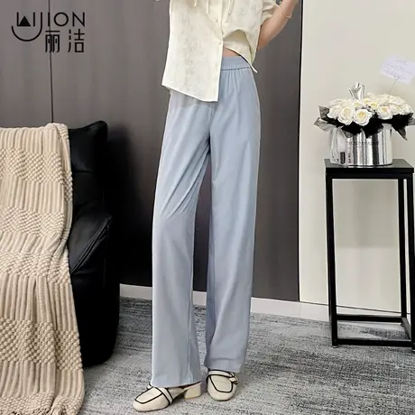 丽洁防晒速干阔腿裤女夏季薄款2025新款冰丝垂感直筒裤宽松长裤子商品大图