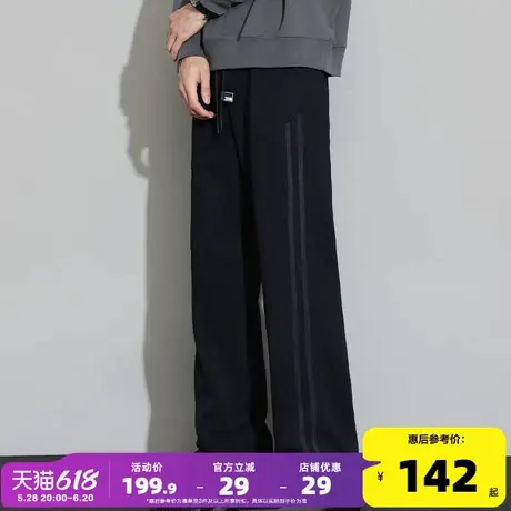 唐狮25春季新款宽松直筒休闲裤运动卫裤条纹设计垂感男生长裤子GT商品大图