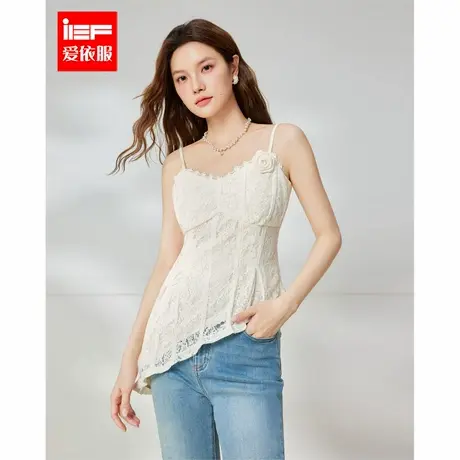 IEF/爱依服2025夏季新款蕾丝芭蕾风性感女人味设计感显瘦百搭吊带图片