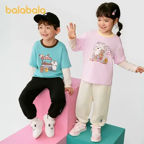 巴拉巴拉童装儿童裤子男童女童长裤宝宝春秋2025新款宽松卫裤亲子商品大图