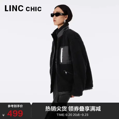 LINCCHIC金羽杰羽绒服女机车风夹克轻薄中长款羽绒服女冬外套3078商品大图