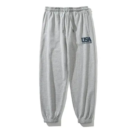 纯棉束脚裤长裤运动风高级感休闲sportyrich同款毛圈宽松卫裤男女图片