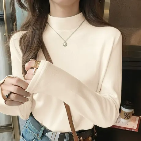NOE真维斯德绒打底衫女2025新款秋冬季爆款青少年宽松长袖t恤女商品大图
