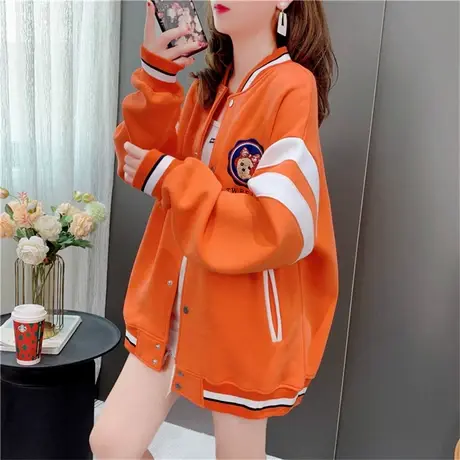 设计感休闲棒球服卫衣外套女春秋2023年新款韩版宽松洋气百搭上衣商品大图