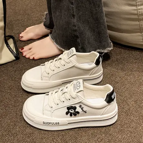 女鞋2023新款春季厚底小白鞋女百搭显脚小休闲板鞋今年流行的爆款商品大图