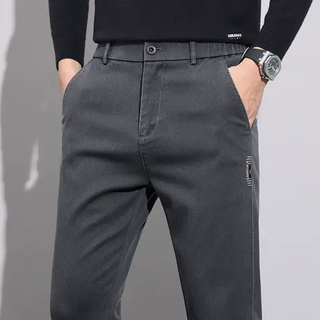 男士春秋款修身直筒休闲裤子秋冬季男装商务西装西裤2024新款冬裤商品大图