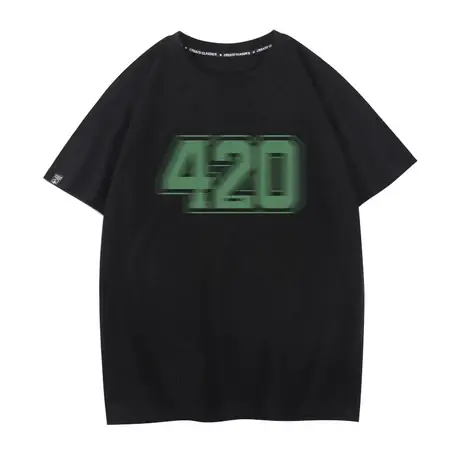 秀洛wassup 420幻影短袖T恤男女潮流打底衫半袖纯棉宽松大码衣服商品大图