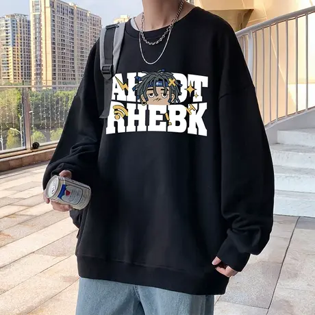 卫衣男秋季新款美式复古hiphop高街秋冬潮牌运动休闲oversize上衣商品大图