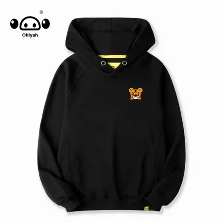 连帽卫衣女装春秋薄款宽松大码时尚情侣装简约纯色长袖定制logo服商品大图