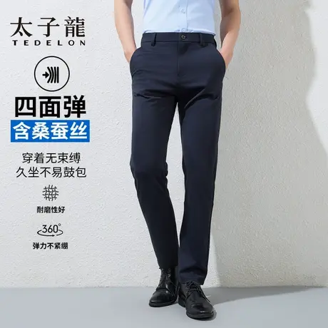 TEDELON/太子龙春秋裤子男士商务休闲裤宽松直筒男士长裤休闲裤商品大图