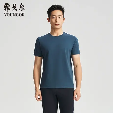 【商场同款】雅戈尔男士短袖T恤夏季新款官方商务休闲短袖T恤男图片