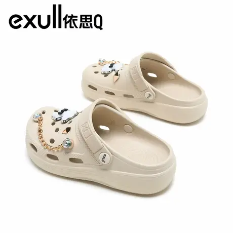 exull/依思Q洞洞鞋女夏季新款外穿软底防滑耐磨拖鞋两用沙滩凉鞋图片