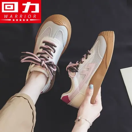 回力德训鞋女款2025新款网面透气薄款复古休闲百搭软底小白鞋女款商品大图
