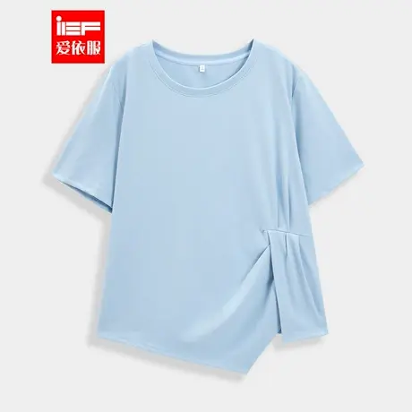 IEF/爱依服大码女装2025夏季新款韩版时尚通勤气质百搭短袖上衣商品大图
