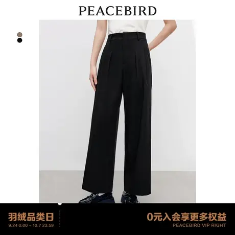 【商场同款】太平鸟女装2023秋季新款阔腿西装裤A1GBD3301图片