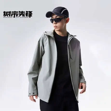 太平鸟男装 2023年秋季新款梭织教练夹克休闲运动男士宽松外套Y图片