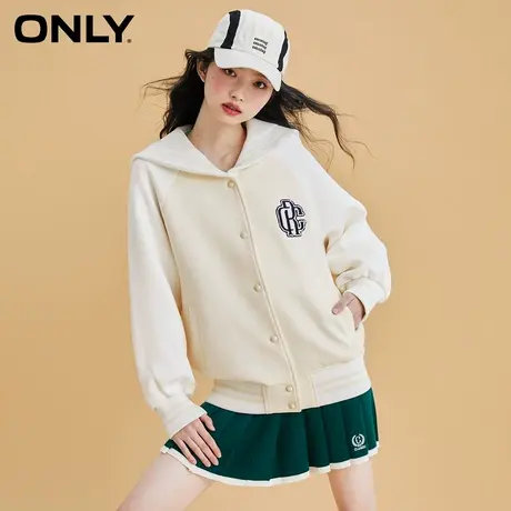 【买5免1】ONLY奥莱新款时尚宽松棒球服长袖休闲外套女商品大图