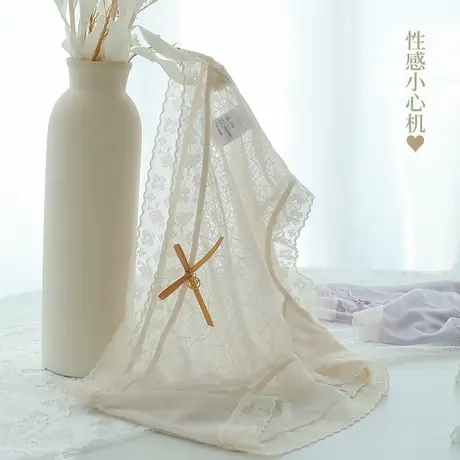 3条柔美蕾丝内裤女凉凉裤高弹网纱棉裆中腰少女包臀短裤薄不夹pp商品大图