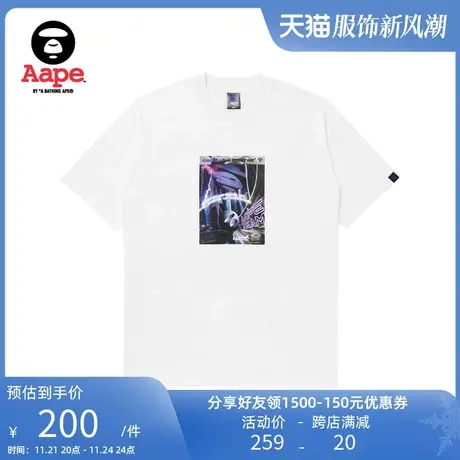Aape旗舰店男装春夏未来科技感猿人图案字母短袖T恤1286XXK商品大图